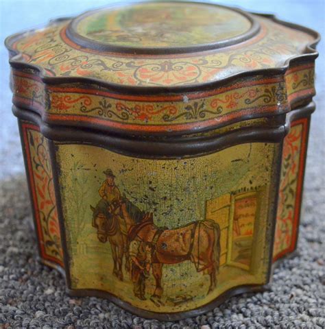 small vintage metal box|antique tin canisters.